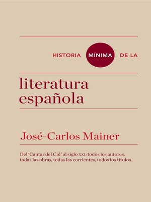 cover image of Historia mínima de la literatura española